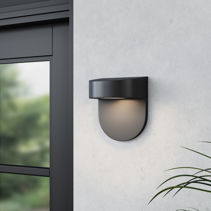 Millennium Lighting 1 Light Outdoor Wall Sconce in Powder Coat Black - 6.12 Inch - 6.12  Inch - Powder Coated Black