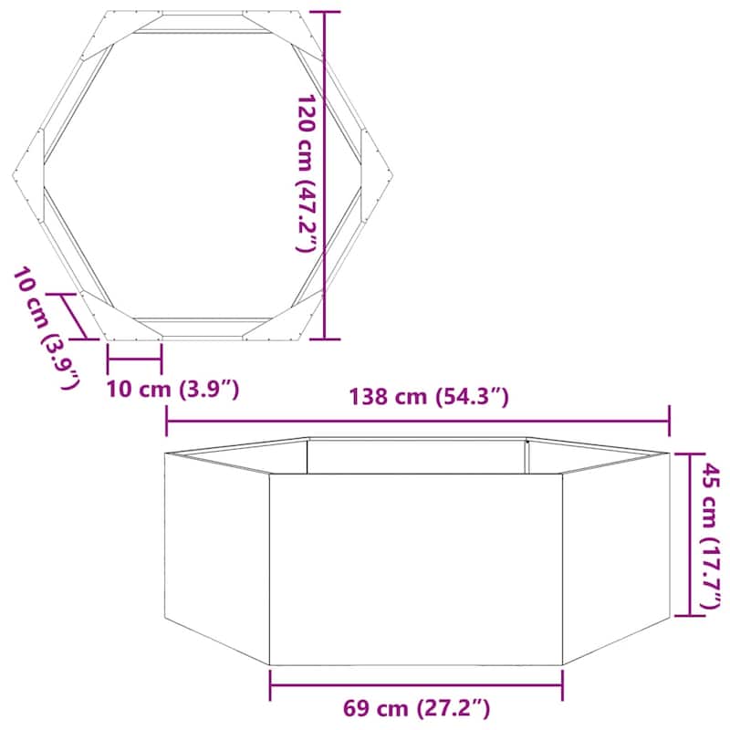 vidaXL Garden Planter Rust-brown Weathering Steel
