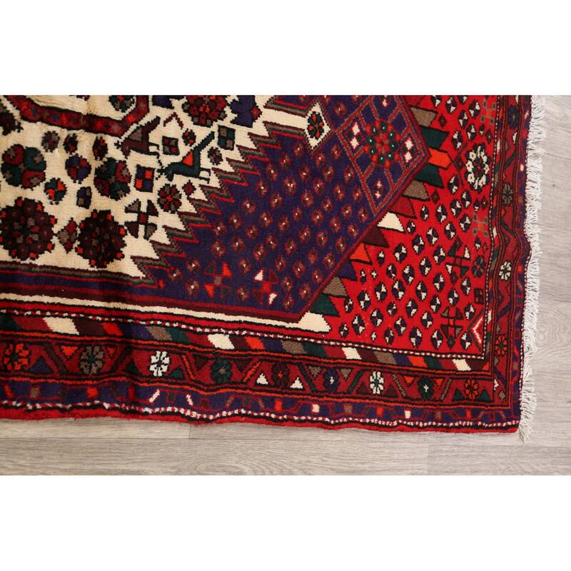 Geometric Hamedan Persian Traditional Area Rug Wool Hand-knotted - 3'2" x 5'8"
