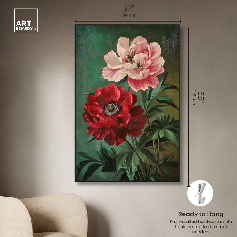 Symphony of Peonies Canvas by Art Remedy