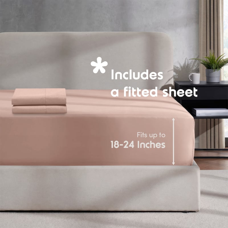 Emperyan Duvet Cover With Fitted Sheet Soft Double Brushed Bedding Set