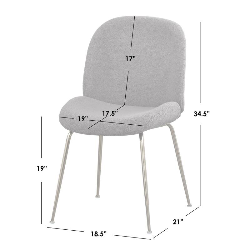 Lifestorey Shaun Boucle Dining Chairs (Set of 2)