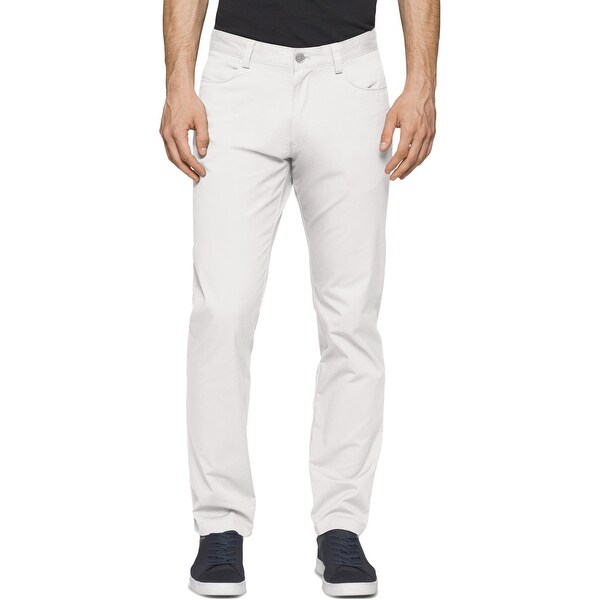 calvin klein men's stretch sateen casual pants