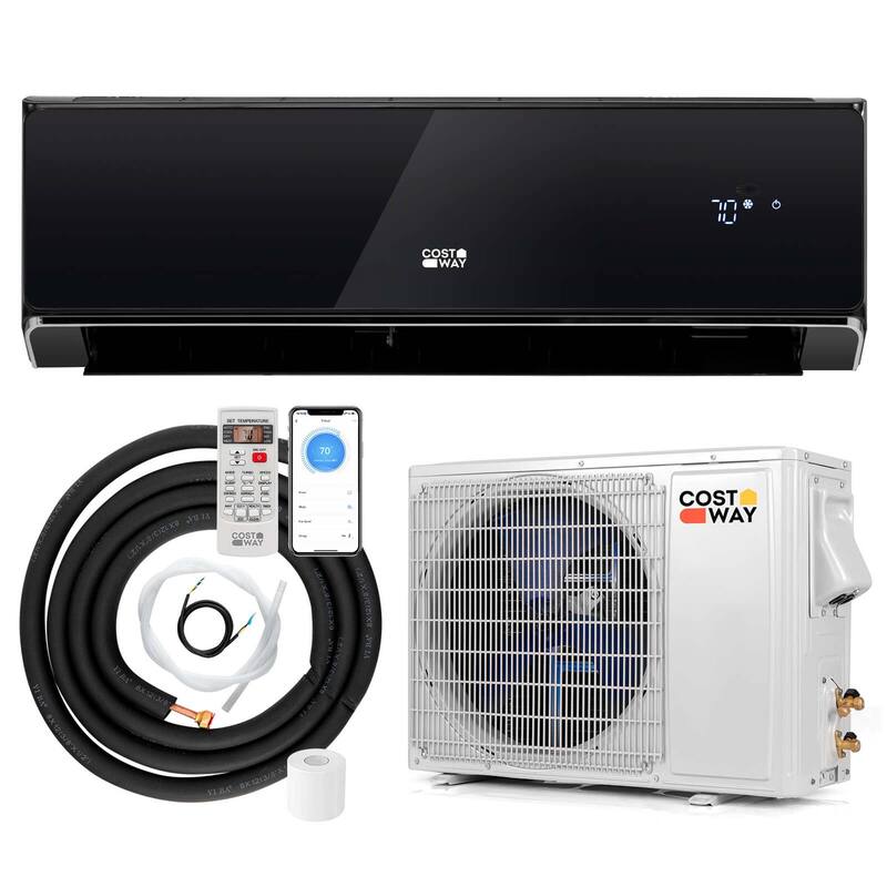 18000 BTU Mini Split Air Conditioner Wall Mounted Ductless AC Unit - Black