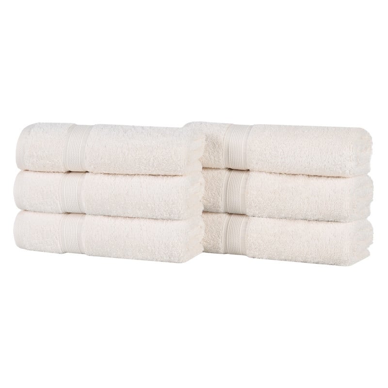 Superior Oregon Organic Cotton Solid Hand Towel, Set of 6