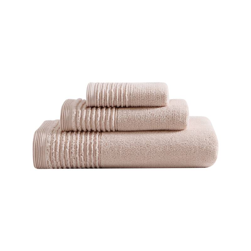 Vera Wang Sculpted Pleat Solid Cotton Multi Size Towel Set