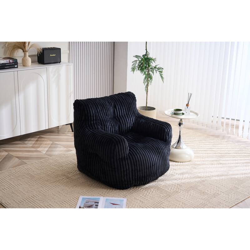Corduroy Fabric Bean Bag Chair Filled With Memory Sponge