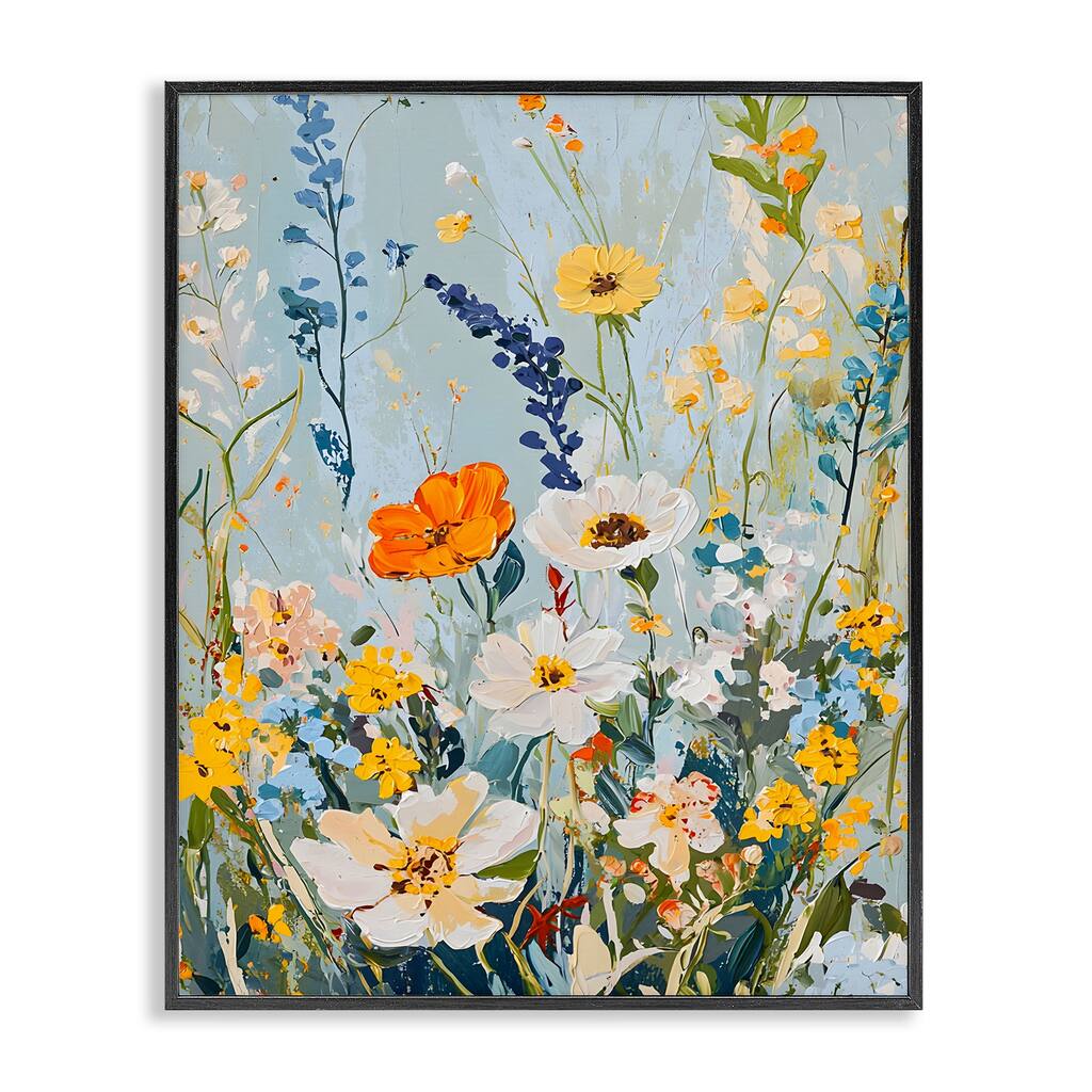 Stupell Warm Toned Flowers Framed Giclee Art Design By Franklyn Gregory