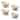 Certified International Rosewood Ice Cream/Dessert Bowls 5.25" x 3", 4 Assorted Designs, Set of 4 - 5.25"W x 3.00"H x 5.25"D