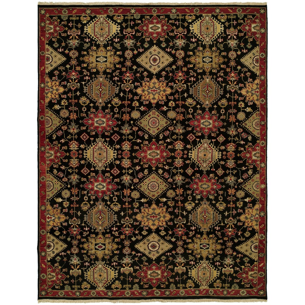 Traditional Multi-Colored Flatweave Wool Area Rug