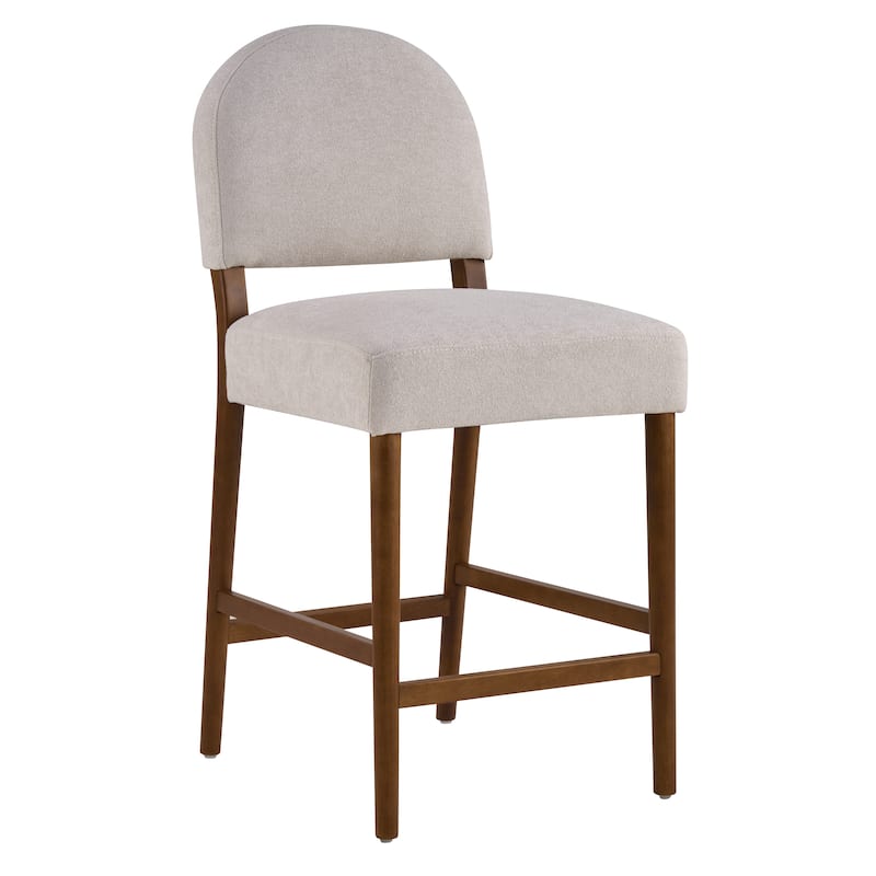 Christopher Knight Home - Upholstered Counter Height Bar Stool Set with Spacious Seat & Adjustable Floor Levelers, Set of 2