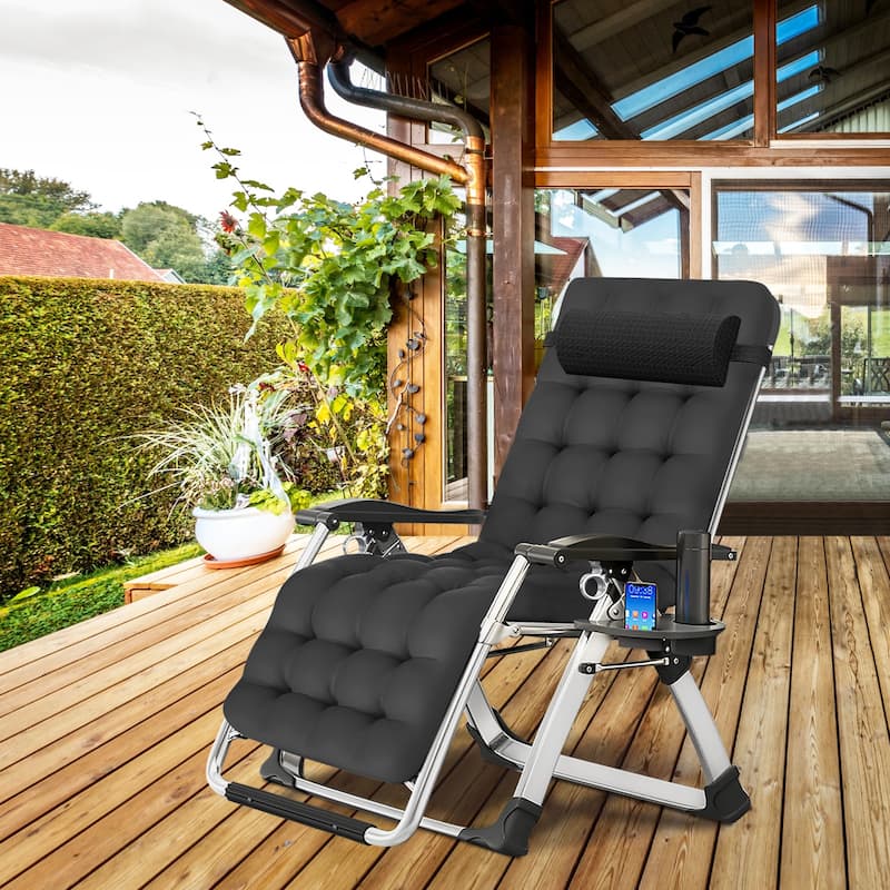 DoCred Zero Gravity Chair, Folding Adjustable Patio Lounge Chair