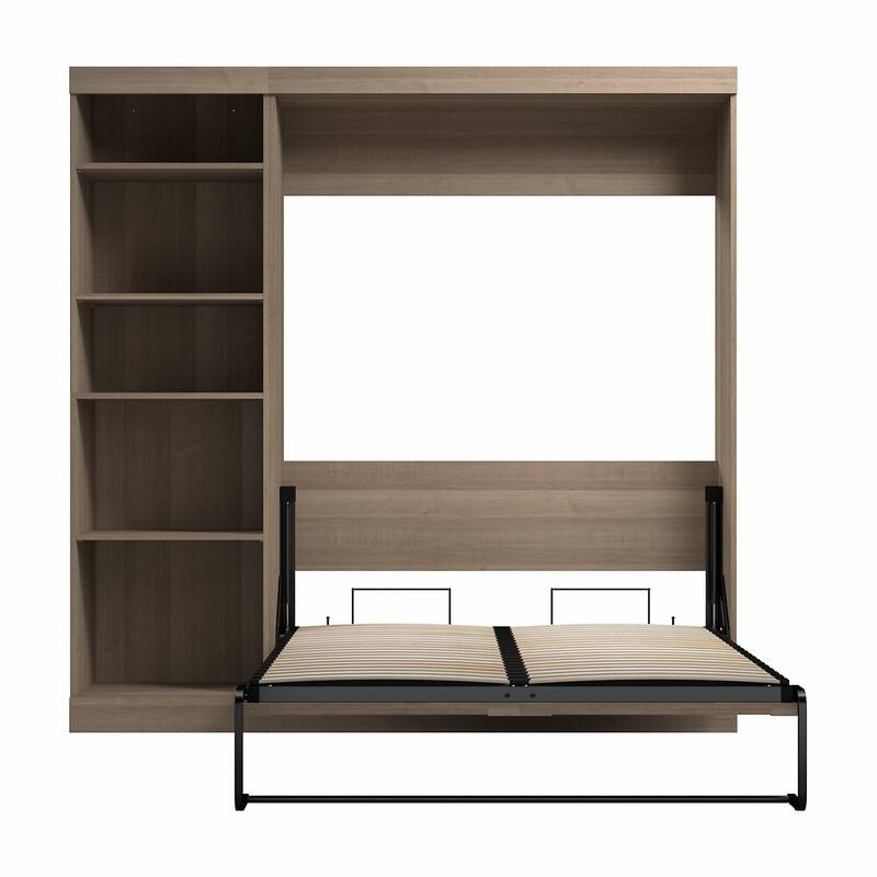 Pur Full Murphy Bed with Shelving Unit (84W) by Bestar