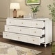 preview thumbnail 13 of 56, Timechee 63'' W Dresser White Chest Srorage Cabinet Lacquer Drawers White - 9-drawer