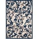 preview thumbnail 47 of 58, SAFAVIEH Amherst Orpha Modern Rug 4' x 6' - Ivory/Navy - Rectangle