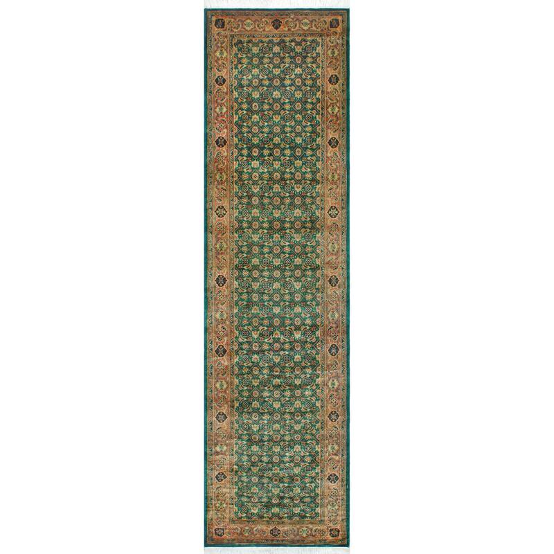Pak-Persian Elfi Green/Rose Runner - 2'7" x 9'11"