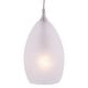 preview thumbnail 9 of 7, Milano Satin Nickel Mini Pendant Ceiling Light White Glass - 4.5-in W x 8.25-in H x 4.5-in D