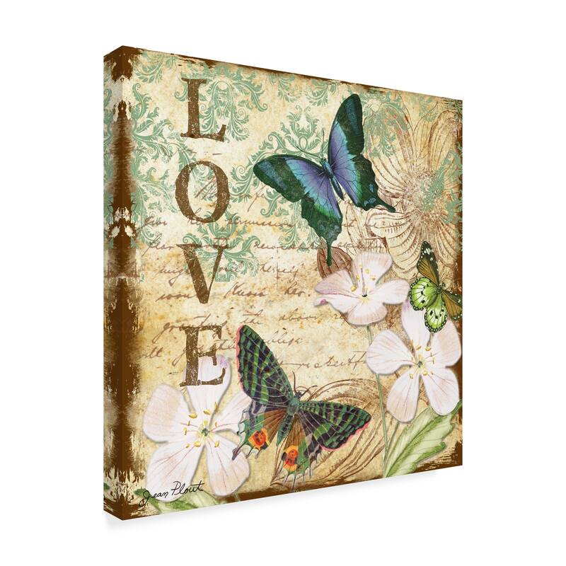 Jean Plout 'Inspirational Butterflies Love' Canvas Art