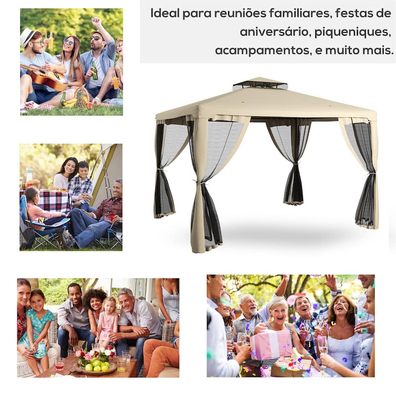 9.6' x 11.6' Patio Gazebo