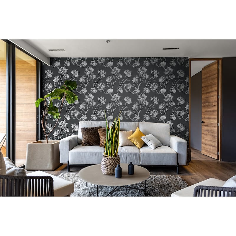 NextWall One O'Clocks Botanical Peel and Stick Removable Wallpaper