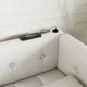 preview thumbnail 3 of 19, Queen Size Upholstered Platform Bed with USB Ports, Sturdy Wood Frame, Beige