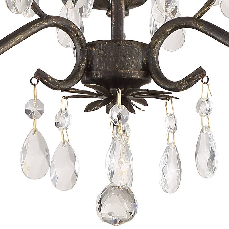 Crystorama Lighting Group 4534-CL-SAQ Paris Market 3 Light 13" Wide
