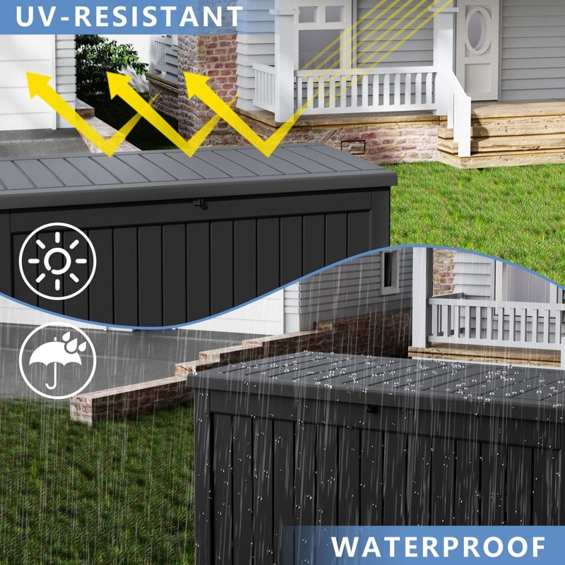 Outdoor Patio Storage Resin Lockable Deck Box - Picture 45 of 100