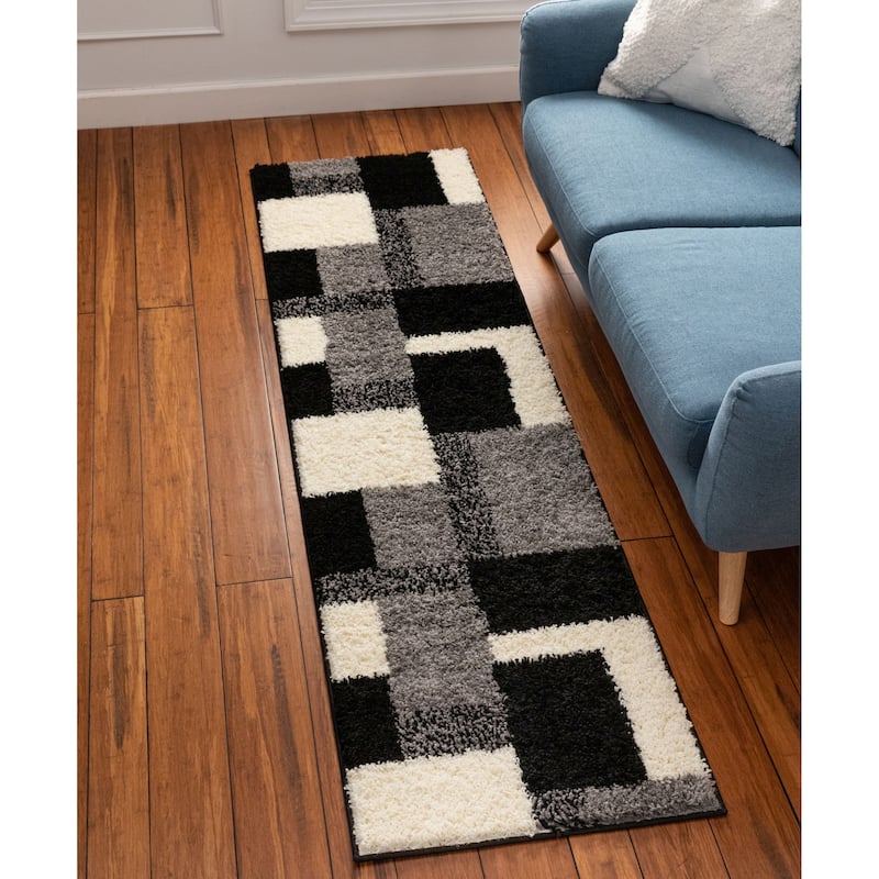 Well Woven Madison Geometric Shag Area Rug