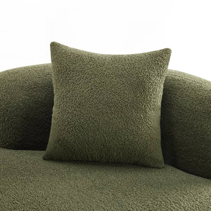 66.93 Inch Curved Loveseat Compression Sponge Sofa