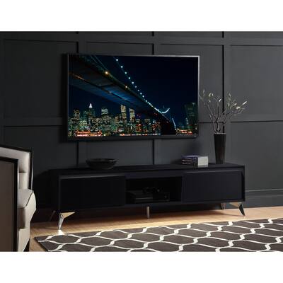 71-Inch TV Stand with LED Touch Light, Contemporary Style, Cord Management, and Storage Drawers