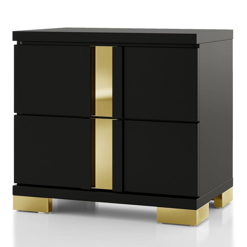 Furniture of America Halifax Modern 5-Piece Wood Platform Bedroom Set with Underbed LED