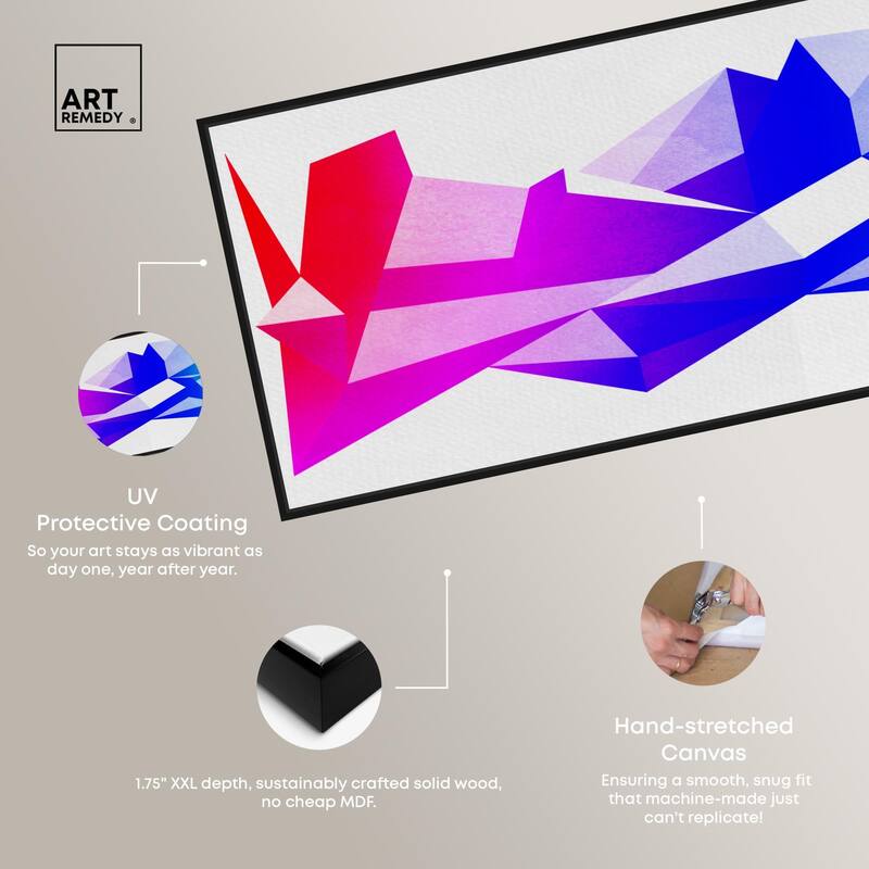 Geometric Gemstone Panoramic Canvas by Art Remedy