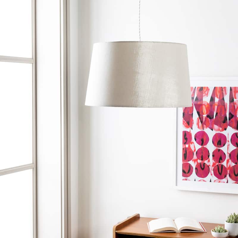 Jayne Golden Shade 1-light Hanging Pendant - Silver