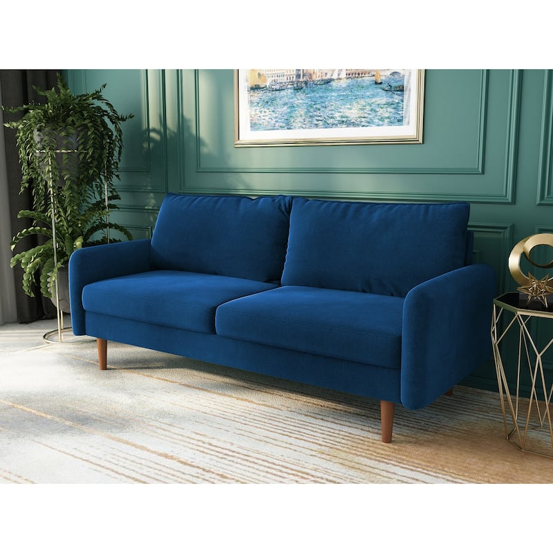 70''Velvet Square Arm Sofa