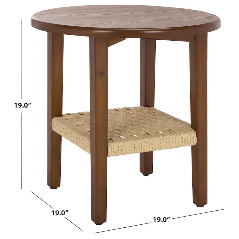 SAFAVIEH Home Rakoma 1 Shelf End Table - 19"W x 19"D x 19"H