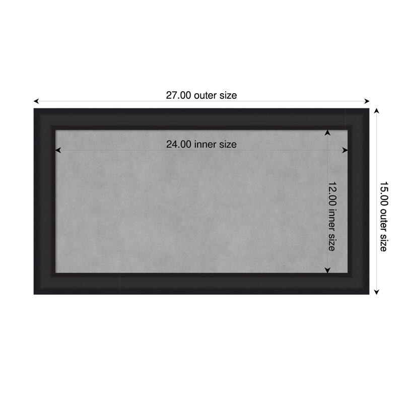 Amanti Art Oliver Black Narrow Framed - 27 x 15 in - Oliver Black Narrow