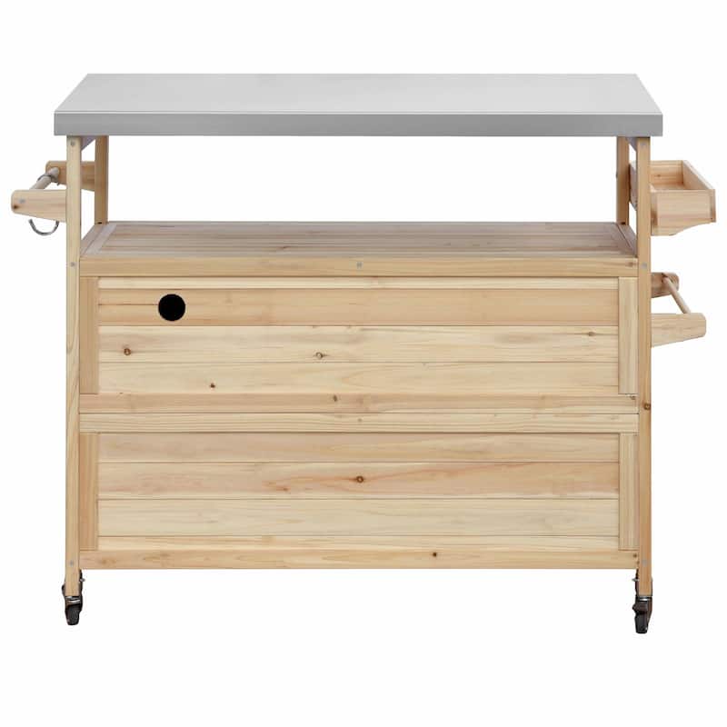 Farmhouse Outdoor Kitchen Island