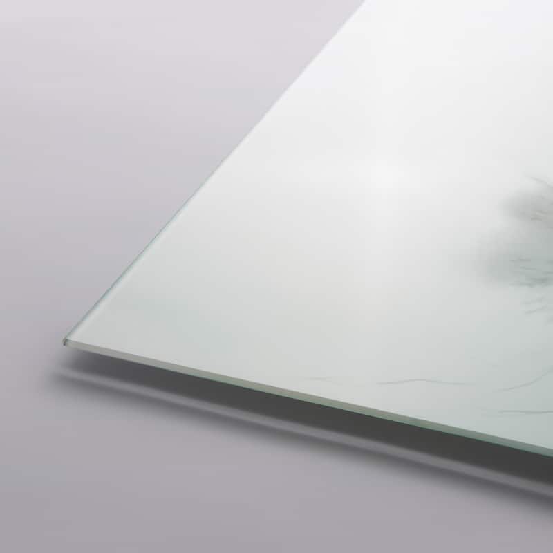"Unfocused Beuaty 1" Frameless Free Floating Tempered Glass Panel Graphic Wall Art