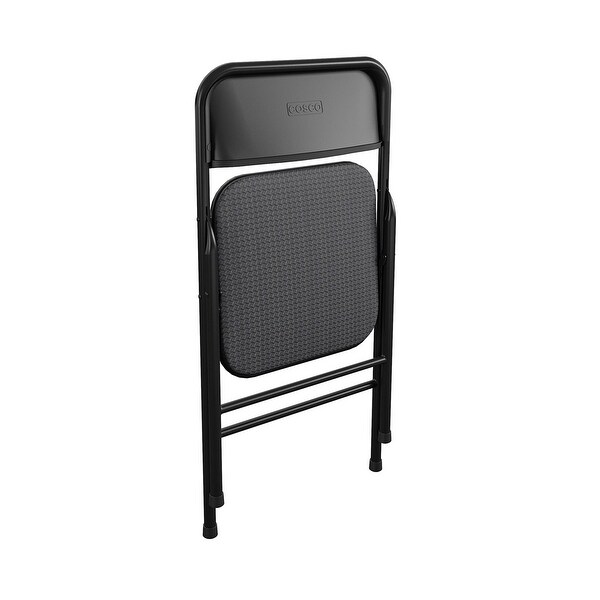 COSCO 5-Piece Folding Vinyl Table and Fabric Chair Set - 5 piece