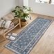 preview thumbnail 36 of 38, Washable Area Rug for Entryway Moss Soft Indoor Door Mat Distressed Floral Low-Pile Kitchen Rugs
