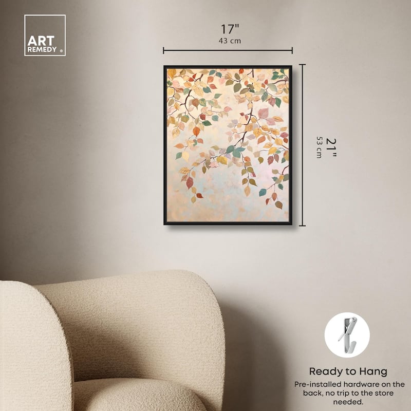 Leaf Swirl Canvas by Art Remedy