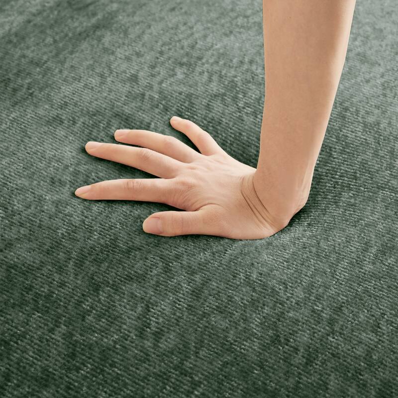 GDFStudio - Velvet Streamlined Modular 4-Seater 138.58" L-Shaped Sectional Sofa with Ottoman