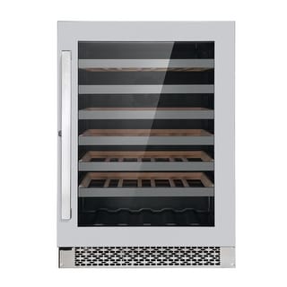 48-Bottle Stainless Steel 24 in. Single Zone Compressor Wine Cooler - 24 in.