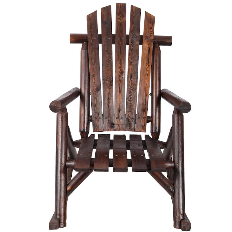 Classic Wooden Porch Rocker Chair, Durable Patio Rockers for Outside, Garde