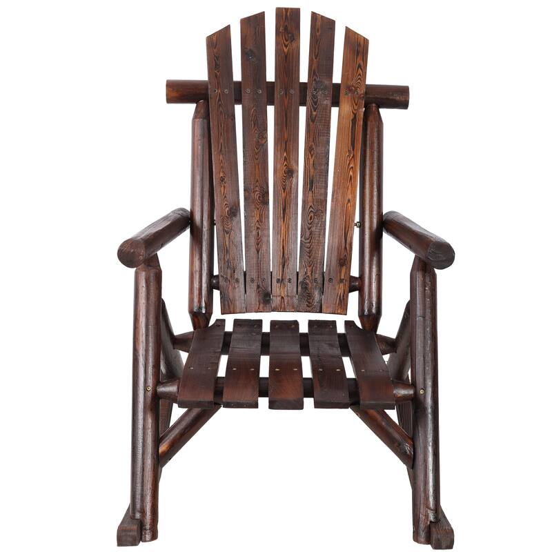 Wooden Porch Rocker Chair,Durable Wooden Porch Rocker Chair,Fir log Rocking Chair,Patio Rockers for Outside,Garde