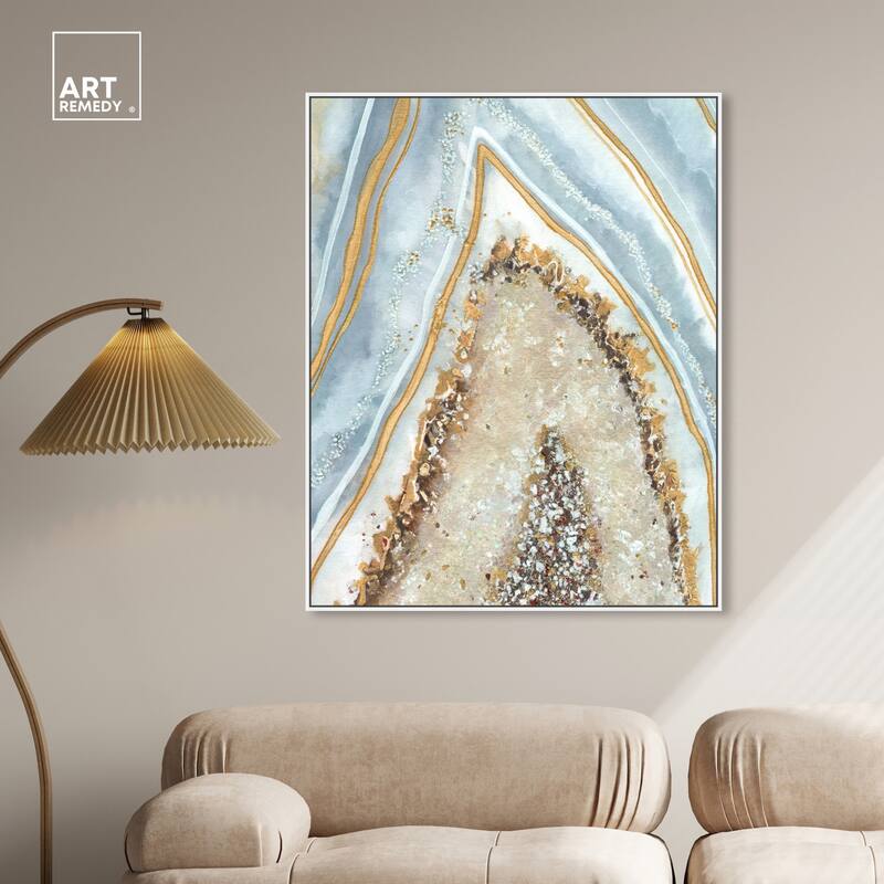 Art Remedy Clarity Art Framed Mineral, Agate & Geode 1 Piece Canvas Wall Art