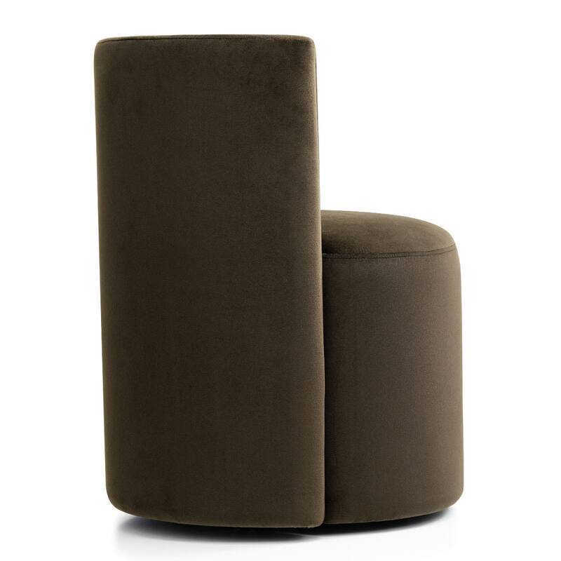Velvet Swivel Rolling Accent Chairs with Casters