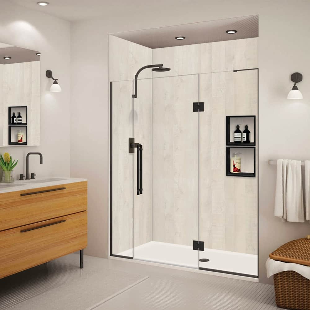 Transolid EHTF65297610C-BK Elizabeth 76" High x 65" Wide Hinged Semi