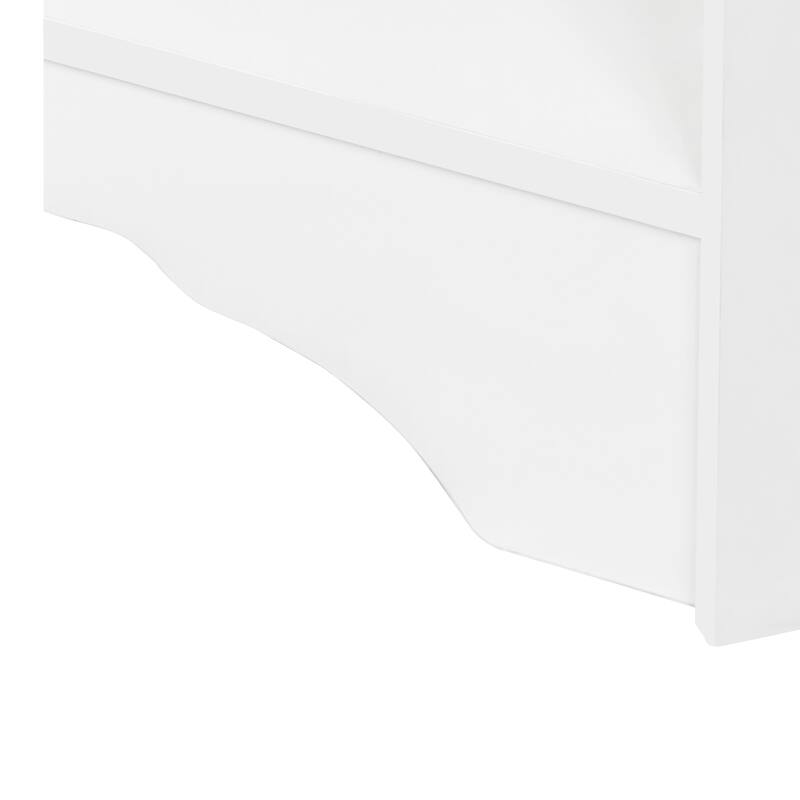 Modern Minimalist Corner Coat Rack with 4 Hooks, Adjustable Shelves and Shoe Bench for Hallway