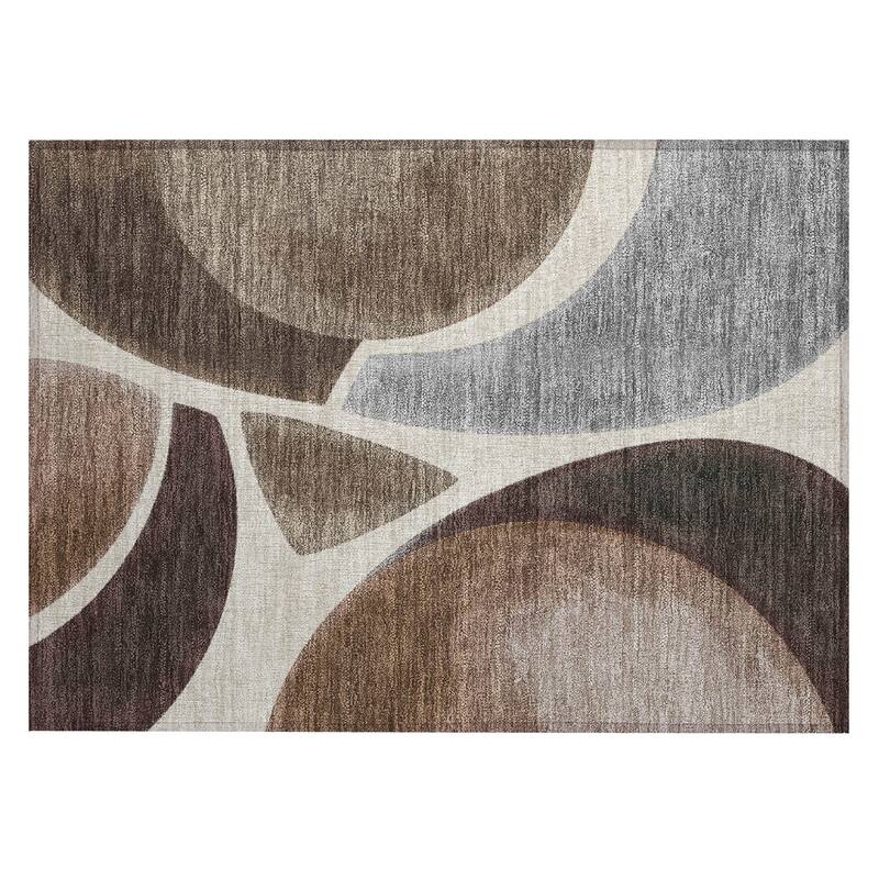 Machine Washable Indoor/ Outdoor Modern Hays Chantille Rug